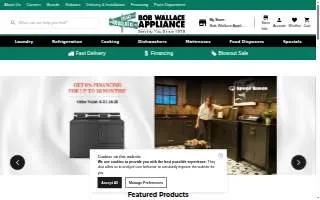 Bob Wallace Appliance of Huntsville website
