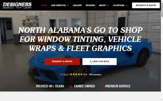 DESIGNERS Graphics Tint & Wraps of Huntsville website