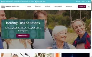 Hearing & Speech Clinic website