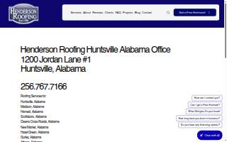 Henderson Roofing, Inc, Huntsville, Alabama Office