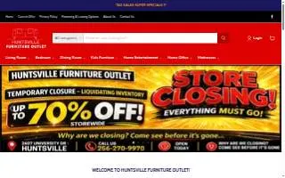 Huntsville Furniture Outlet website