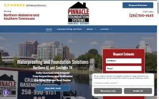 Pinnacle Foundation Systems website
