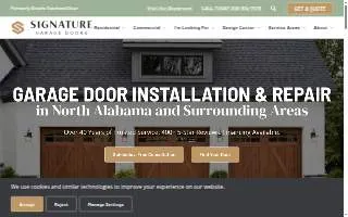 Signature Garage Doors of Huntsville website