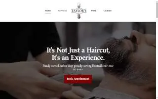 Taylor's Barber Shop of Huntsville website