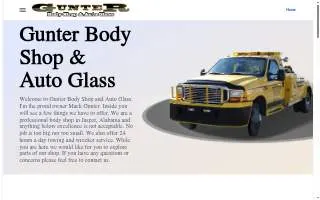 Gunter Body Shop | Auto Glass | Wrecker Service website