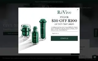Revive Medspa & Skincare website