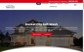 Rocket City Soft Wash website