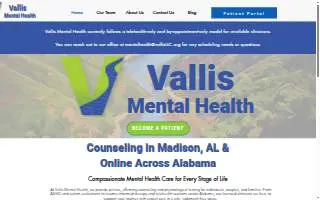 Vallis Mental Health of Madison website