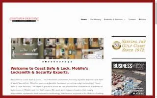 Coast Safe and Lock website