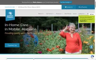 Comfort Keepers Home Care of Mobile website