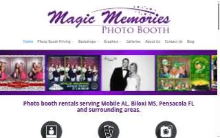 Magic Memories Photo Booth of Mobile website