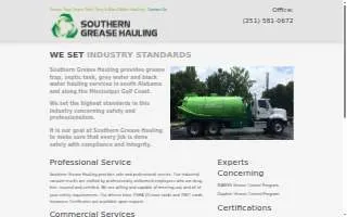 Southern Grease Hauling of Mobile website