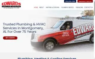 Edwards Plumbing and Heating website