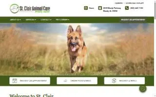 St. Clair Animal Care website