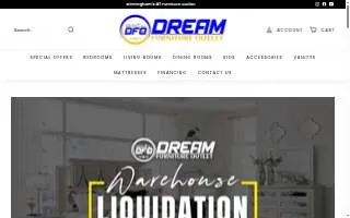 Dream Furniture Outlet website