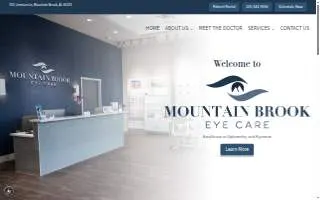 Mountain Brook Eye Care website