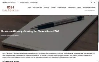 Black & Hughston of Muscle Shoals website