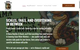 Bama Reptiles & Ranch website