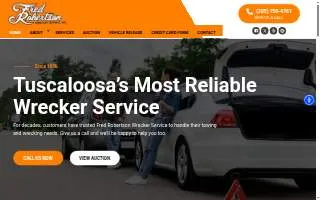 Fred Robertson Wrecker Service website