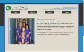 Lewis Cole Dentistry website