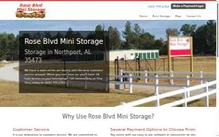 Rose Blvd Mini Storage website