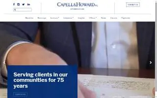 Capell & Howard PC - Auburn/Opelika Offices website