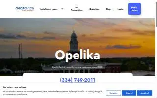 Credit Central of Opelika website