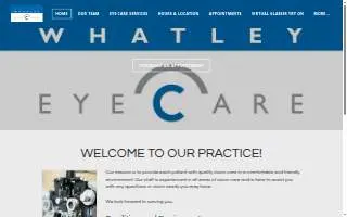 Whatley Eye Care website