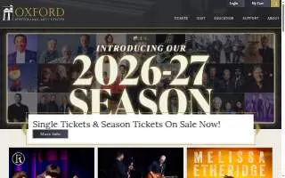 Oxford Performing Arts Center website