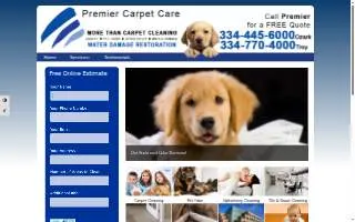 Premier Carpet Care of Ozark website
