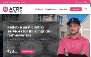 Acre Pest Control website