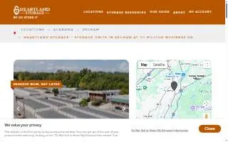 Heartland Storage of Pelham website