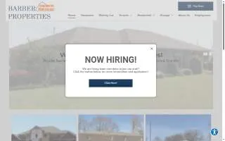 Barber Properties website
