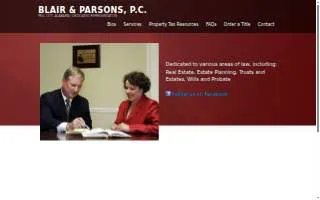 Blair and Parsons, P.C. website
