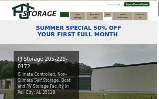 PJ Storage website