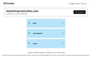 Kent Chiropractic Clinic website