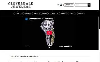 Cloverdale Jewelers website