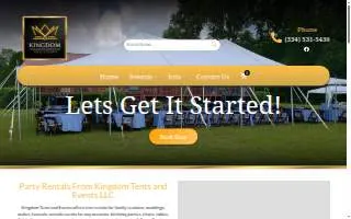 Kingdom Tents and Events website