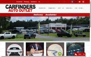 Carfinders Auto Outlet website