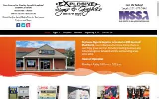 Explosive Signs & Graphics LLC website