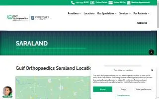 Gulf Orthopaedics of Saraland website