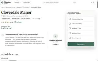 Cloverdale Manor website
