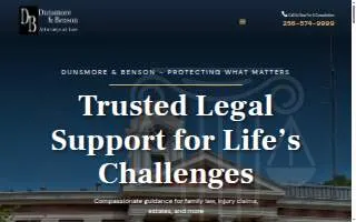 Dunsmore and Benson Attorneys at Law website