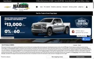 Harbin Chevrolet, LLC website