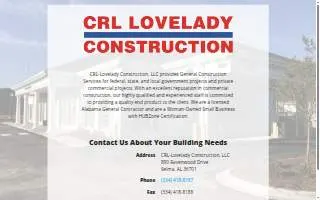 CRL-Lovelady Construction LLC website