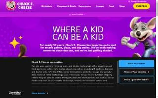 Chuck E. Cheese of Sheffield website