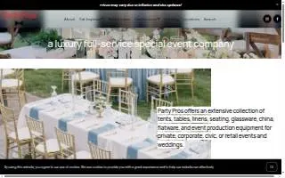 Party Pros USA (Warehouse) website