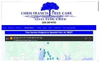 Chris Francis Tree Care website