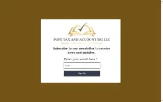 Pope Tax And Accounting LLC of Spanish Fort website