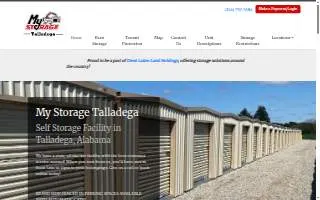 My Storage Talladega website